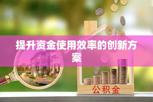 信阳提升资金使用效率的创新方案