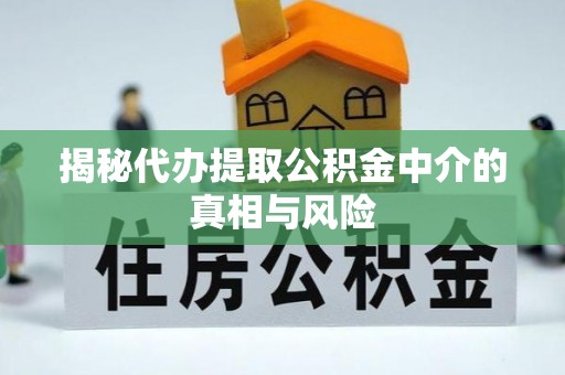 信阳揭秘代办提取公积金中介的真相与风险
